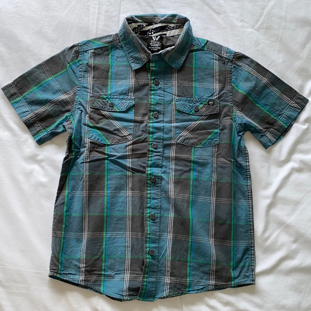 Boys Shaun White Plaid Button Down